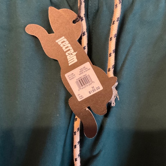 ICE CREAM Billionaire Boys Club M Deep Teal Cherry Pant Sweatpants Joggers Pants - Picture 4 of 12